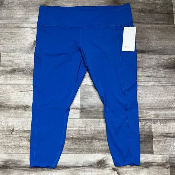 Lululemon Athletic Fast & Free HR Tight Yoga Pants 25” Symphony Blue NWT Size 20 - Picture 1 of 7